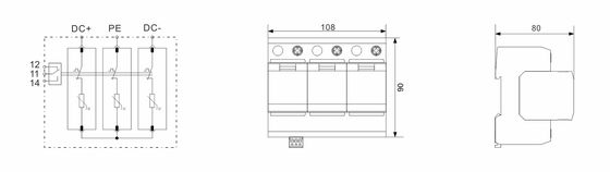 BRPV3-1000-20 ডিসি এসপিডি ইনভার্টার ওভারজেড সুরক্ষা পিভি ওভারজেড সুরক্ষা ডিভাইস