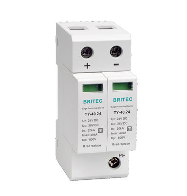 TY-40 24 24 ভোল্ট সোলার সার্জ প্রোটেকশন ডিভাইস টাইপ 2 সার্জ সুপ্রেসর সার্জ প্রোটেকশন ডিসি এসপিডি