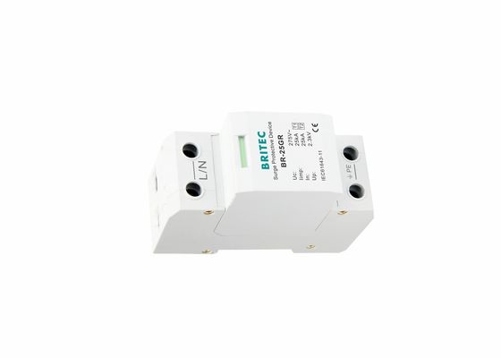 25KA লো ভোল্টেজ সার্জ প্রটেক্টর 1 পি বজ্রপাত সুরক্ষা সার্জ আটকান একক ফেজ