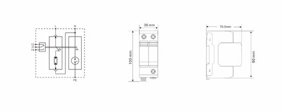 BR-25GS 1+1 Spd T1 25ka Surge Protector Lightning Surge Protection স্পার্ক গ্যাপ টাইপ Spd