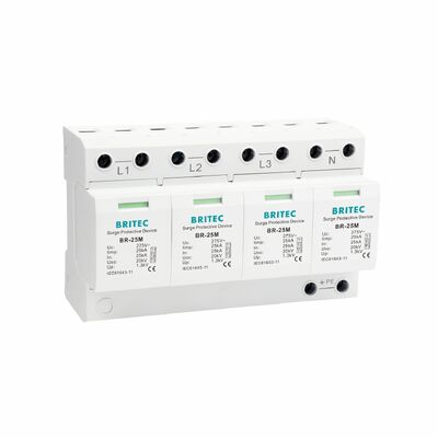BR-25M 3+1 150V 275V 320V 440V ওভারজার্জ সুরক্ষা ডিভাইস ওভারজার্জ টাইপ 1 ওভারজার্জ সুরক্ষা এসপিডি সরবরাহকারী তিন-পর্যায়ের পাওয়ার ওভারজার্জ সুরক্ষা Überspannungsableiter