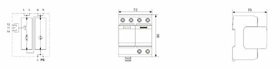 IEC 61643-11 কমপ্লায়েন্স সহ SPD পাওয়ার সার্জ প্রোটেকশন ডিভাইস