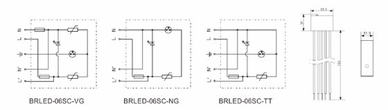 IP65 LED Surge Protector with <25ns Response Time and IEC/EN61643-11 সম্মতি LED Lighting Systems এর জন্য