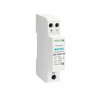 BR-40DP 48 টাইপ 2 DC 48V SPD 40kA সার্জ প্রোটেক্টিভ ডিভাইস থার্মোপ্লাস্টিক UL94-V0 এনক্লোজার সহ