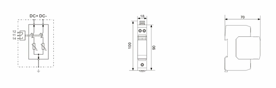 BR-40DP 48 টাইপ 2 DC 48V SPD 40kA সার্জ প্রোটেক্টিভ ডিভাইস থার্মোপ্লাস্টিক UL94-V0 এনক্লোজার সহ