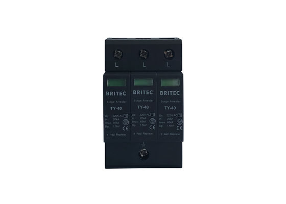 সাধারণ সুরক্ষার জন্য IEC 61643 ক্লাস II 3P প্লাগেবল টাইপ 2 SPD 40kA