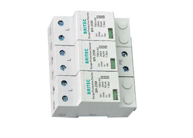 Din Rail 35mm 25KA 3P 150V Power Surge Protection Device Lightning Surge Protector