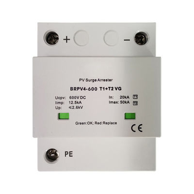 1000V DC 12.5kA বিদ্যুৎ প্রবাহ টাইপ 1 + 2 ফোটোভোলটাইক এসপিডি সোলার সার্জ অ্যারেস্টার ডিসি এসপিডি টাইপ 1