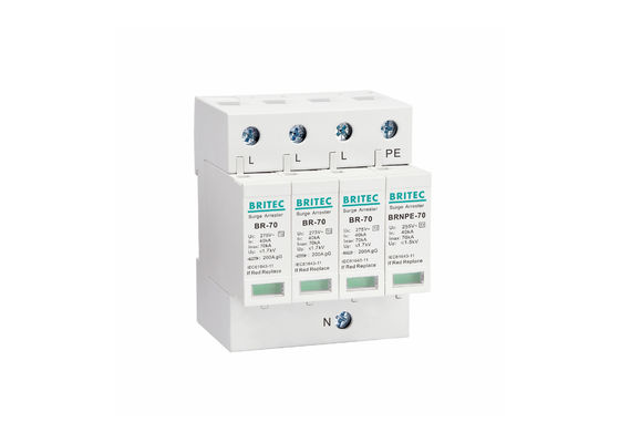 385V 70kA প্লাগযোগ্য টাইপ 2 সার্জ সুরক্ষা ডিভাইস এসি সুরক্ষার জন্য বজ্রপাত বন্ধকারী