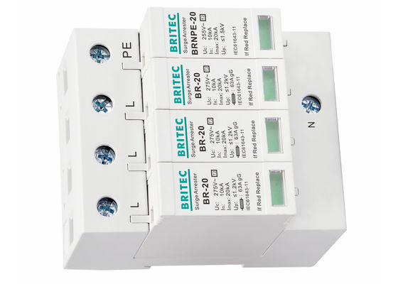 275V AC সার্জ প্রোটেক্টর 20kA বৈদ্যুতিক লাইটনিং প্রতিরক্ষামূলক ডিভাইস