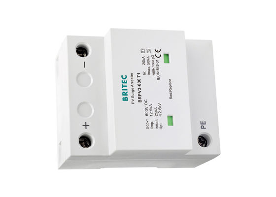 12.5kA BRPV3-600T1 টাইপ 1+2 PV Surge Protector ফোটোভোলটাইক সার্জ সুরক্ষা ডিভাইস