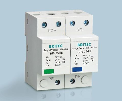 BR-25GR 48V ক্লাস I লো ভোল্টেজ লাইটনিং অ্যারেস্টার 25kA 48V SPD সার্জ ফিল্টার লাইটনিং প্রোটেক্টর