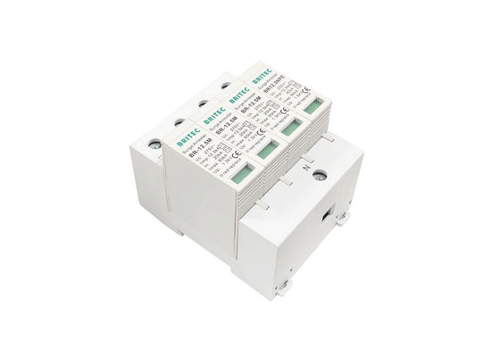 AC 275v টাইপ 1+2 3 পোল + NPE পাওয়ার লাইটনিং প্রোটেকশন ক্লাস 1+2 সার্জ অ্যারেস্টর