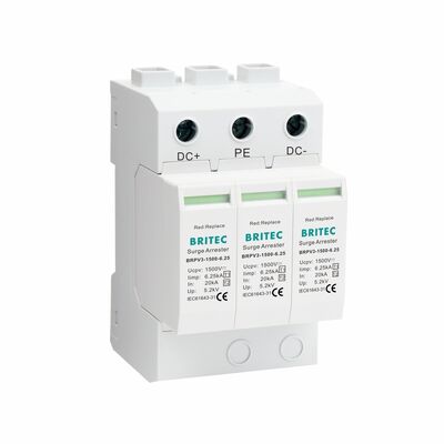 BRPV3-1500-6.25 PV Surge Arrester Module 3 সুরক্ষা ডিভাইস সৌর শক্তি সিস্টেম spd 1500v dc t1 t2 সৌর Dc Spd pv বজ্রপাতকারী