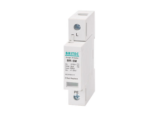 275V AC 5kA Iimp T1+T2 নিম্ন ভোল্টেজ সিস্টেমের জন্য সার্ge প্রোটেক্টর এবং সার্ge অ্যারেস্টার